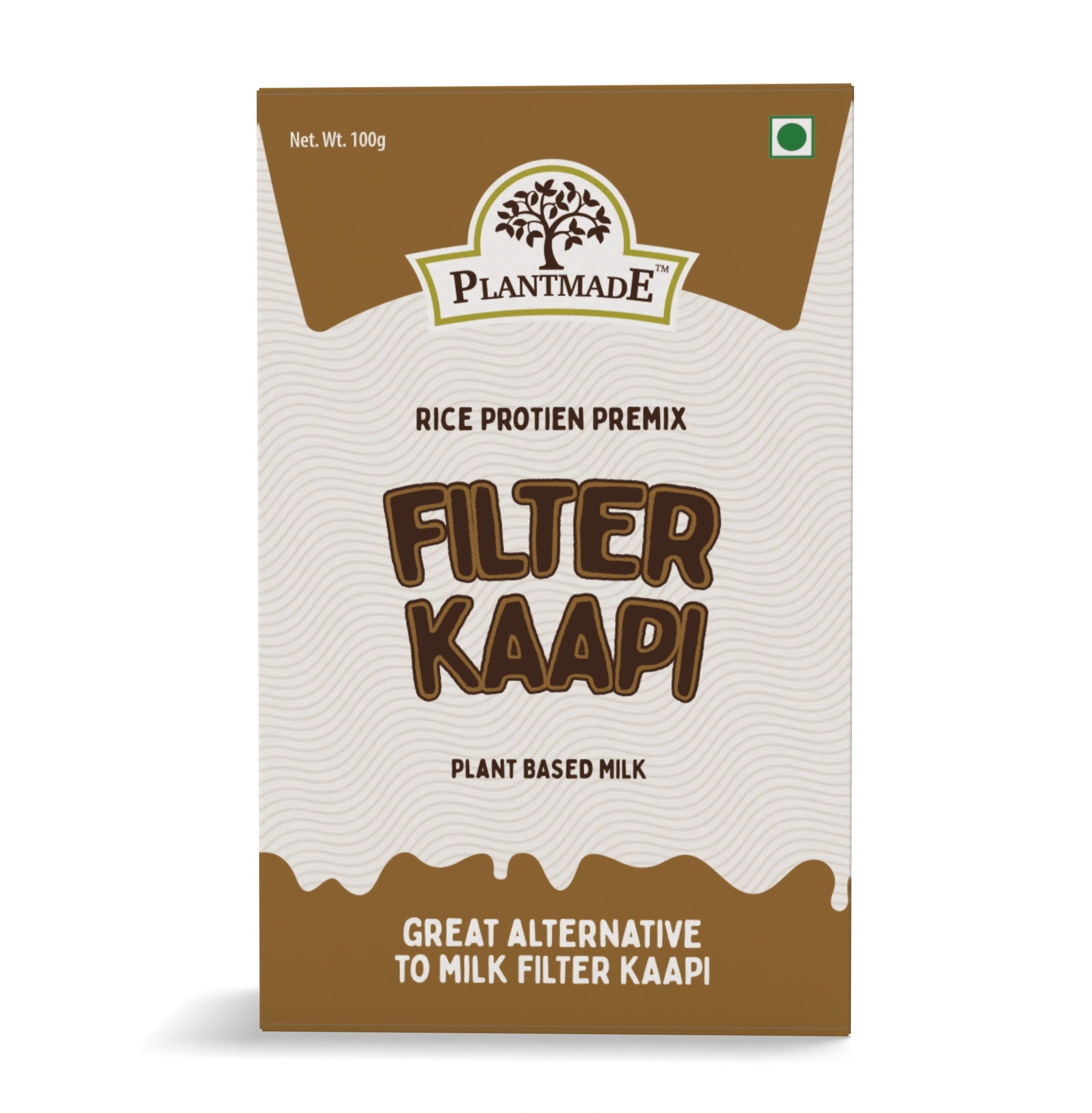 PlantMade Instant Filter Kaapi Coffee Powder: Vegan Rice Protein Premix, Dairy-Free, Gluten-Free, Zero Sugar, Soy-Free. Easy to Make—Just Scoop, Blend, and Enjoy